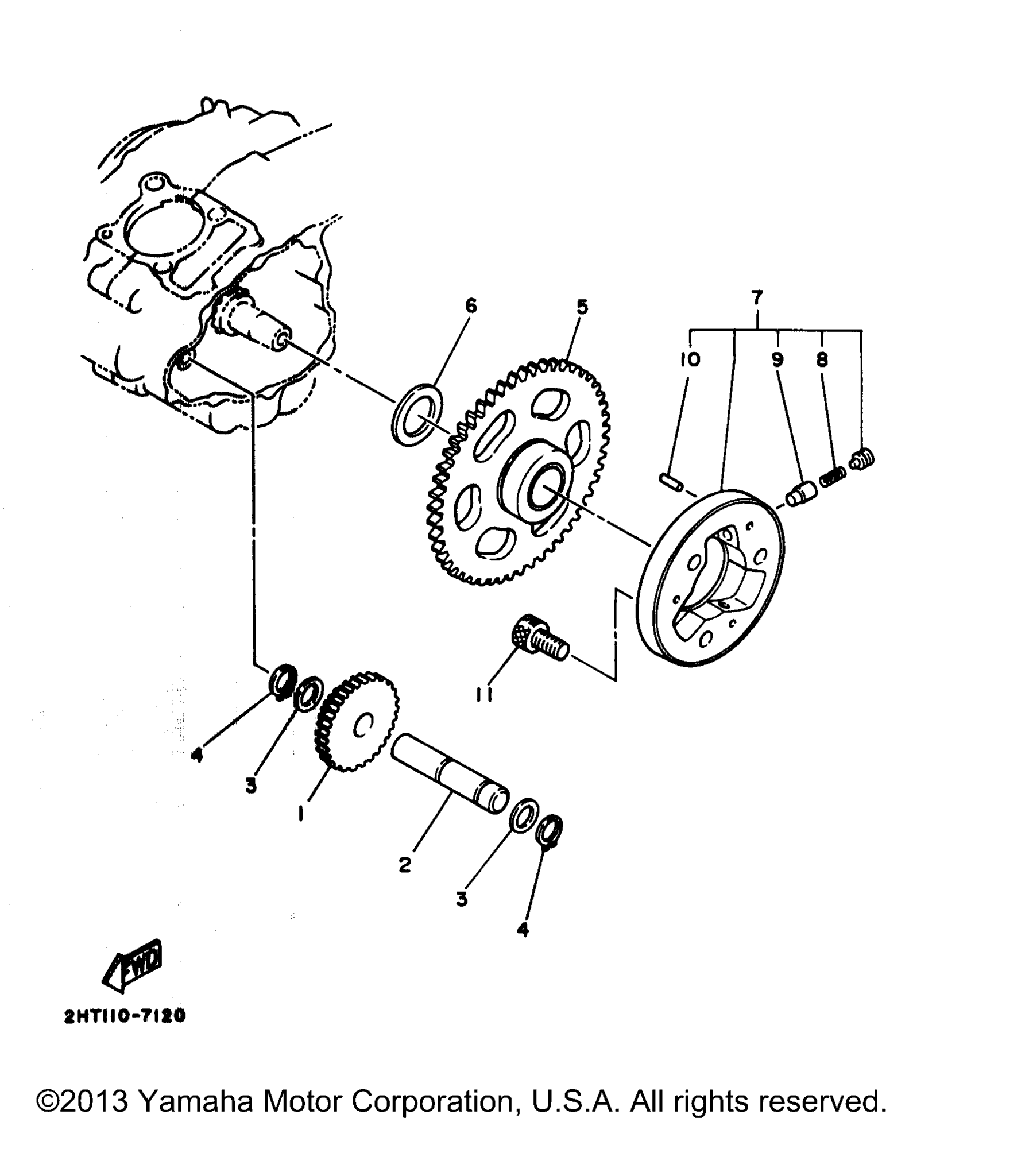 Схема узла Муфта Стартера