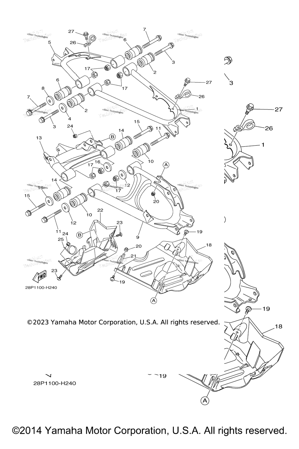 Схема узла Задний Рычаг