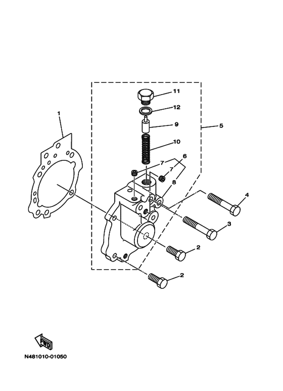 Схема узла Контрольный Клапан (Mgnv133-2) Для Yamaha Md1051Kha