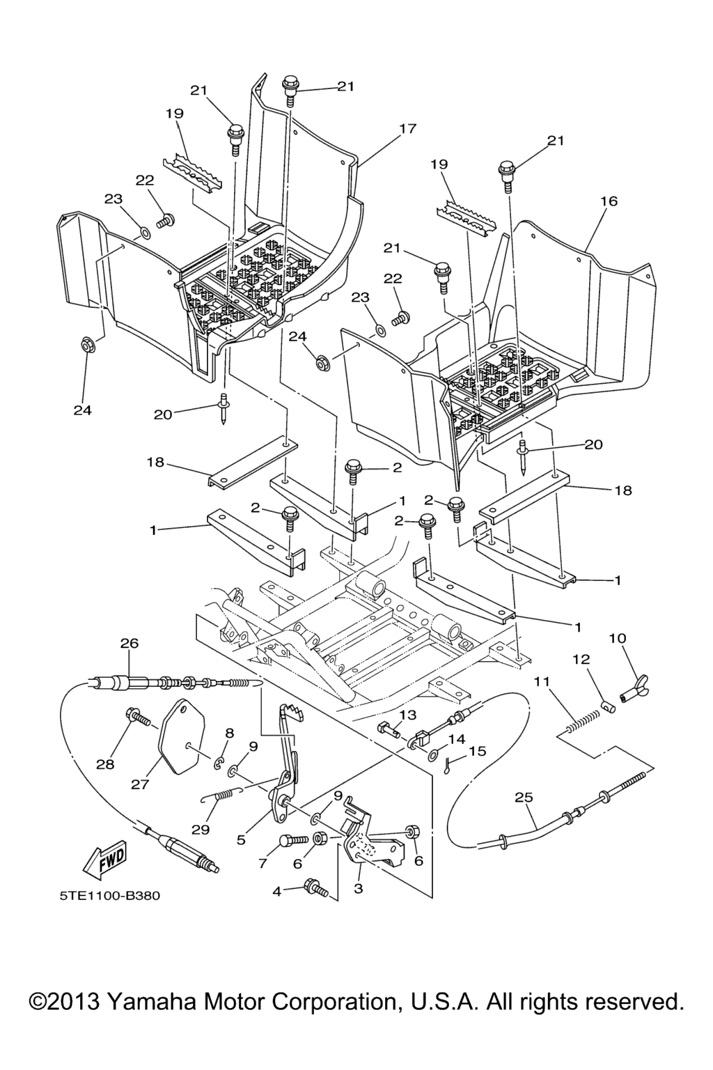 Схема узла Подставка Для Ног
