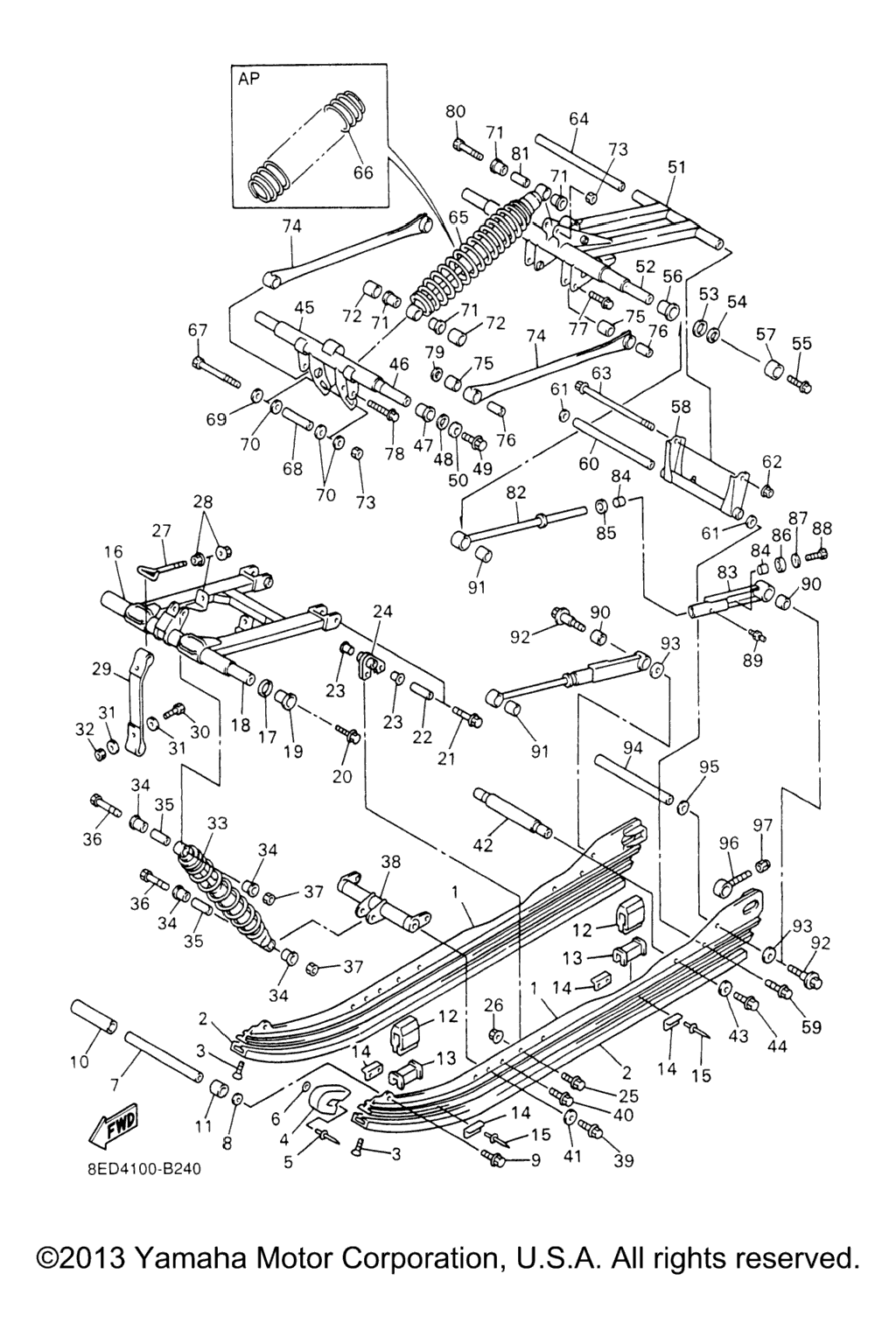 Схема узла Подвеска Гусеницы 2