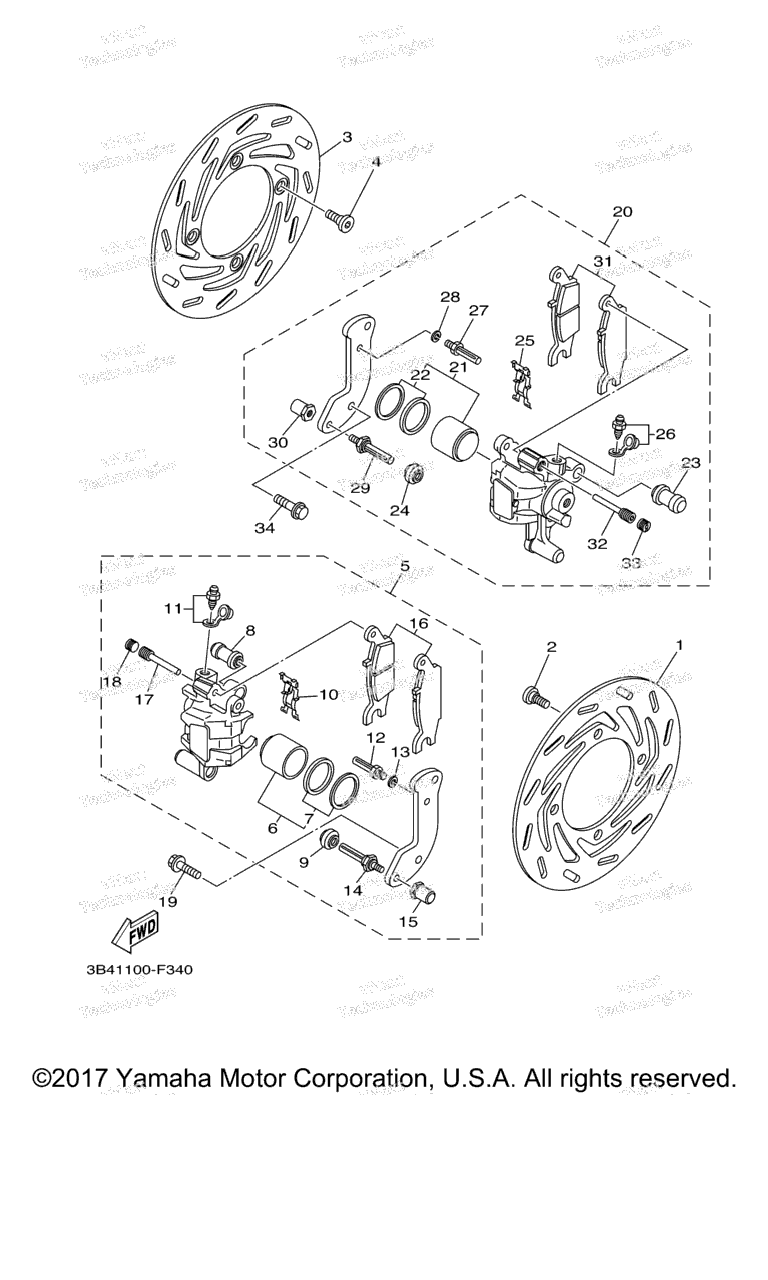 Схема узла Передний Тормозной Суппорт