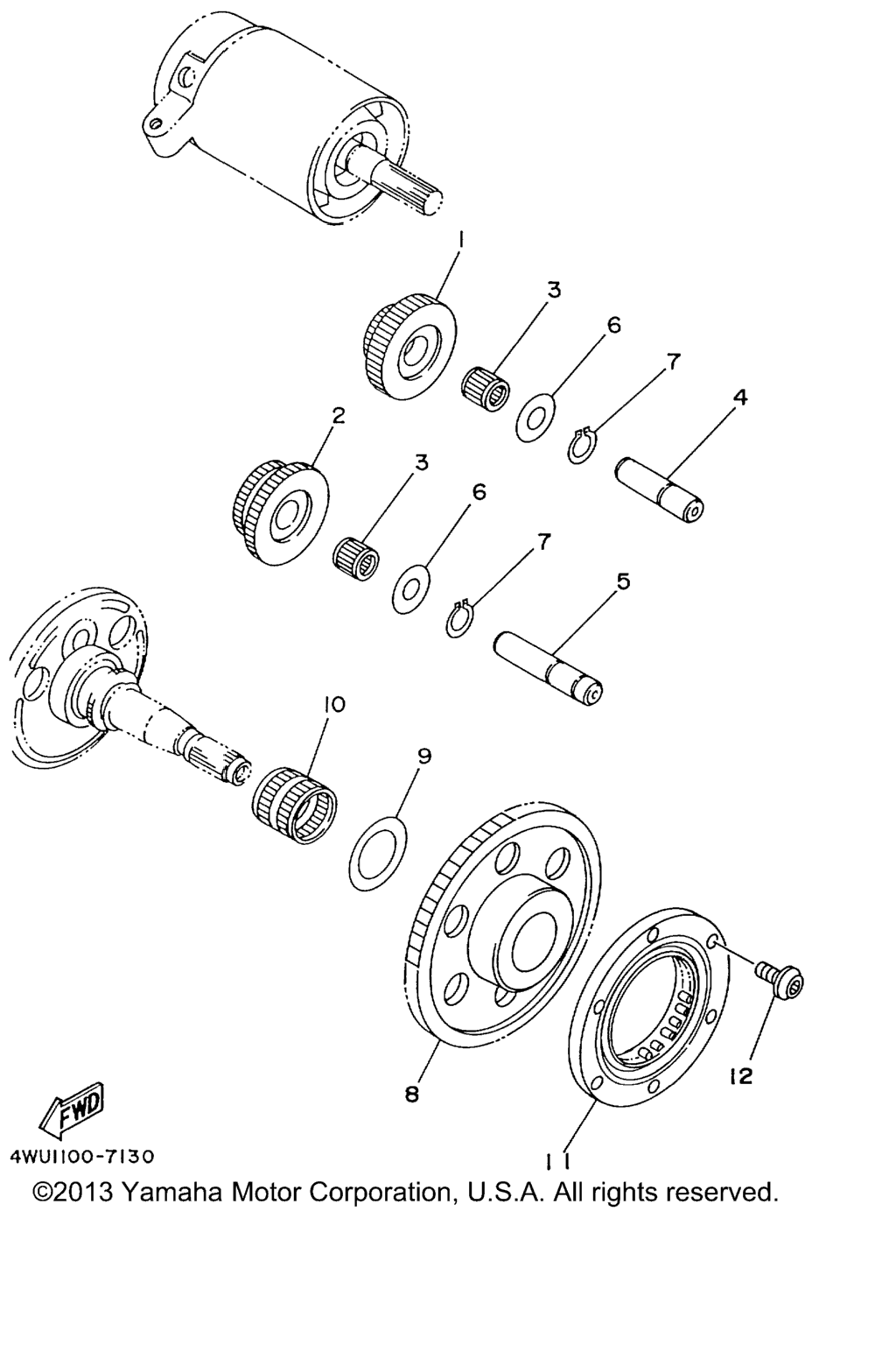 Схема узла Муфта Стартера