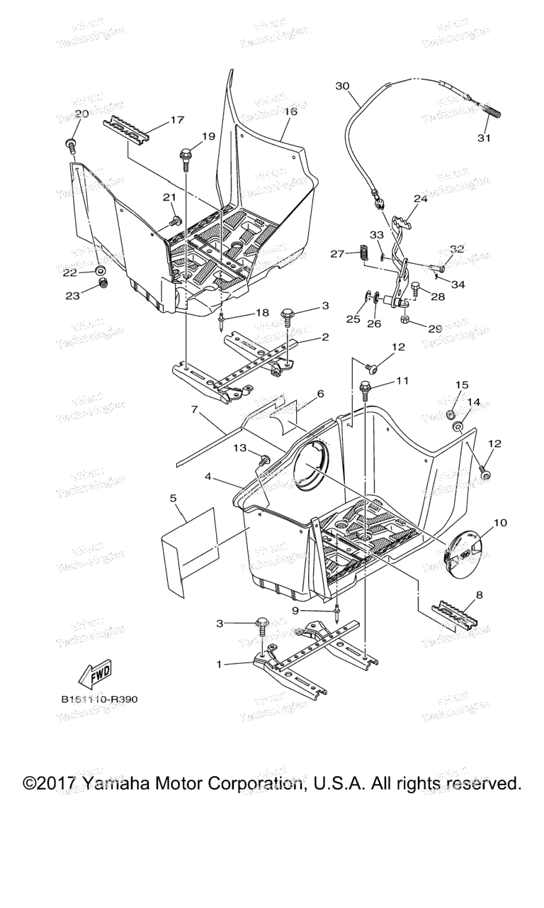 Схема узла Подставка Для Ног