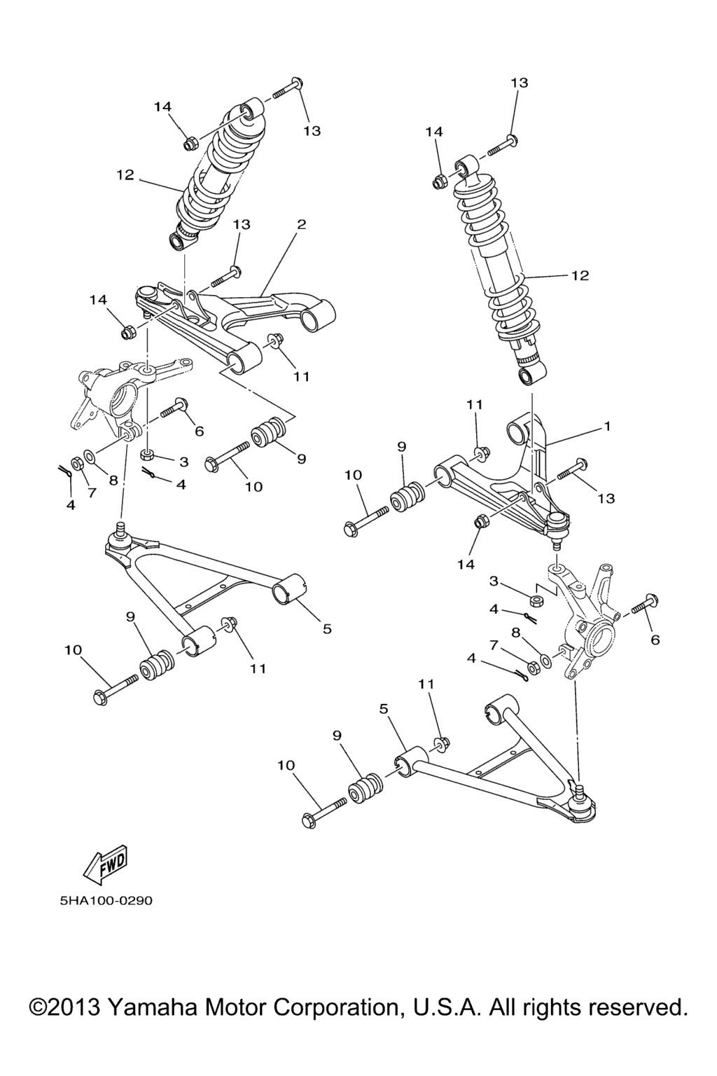 Схема узла Передняяsuspension Wheel