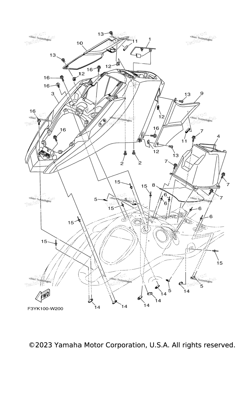Схема узла Люк Двигателя 1