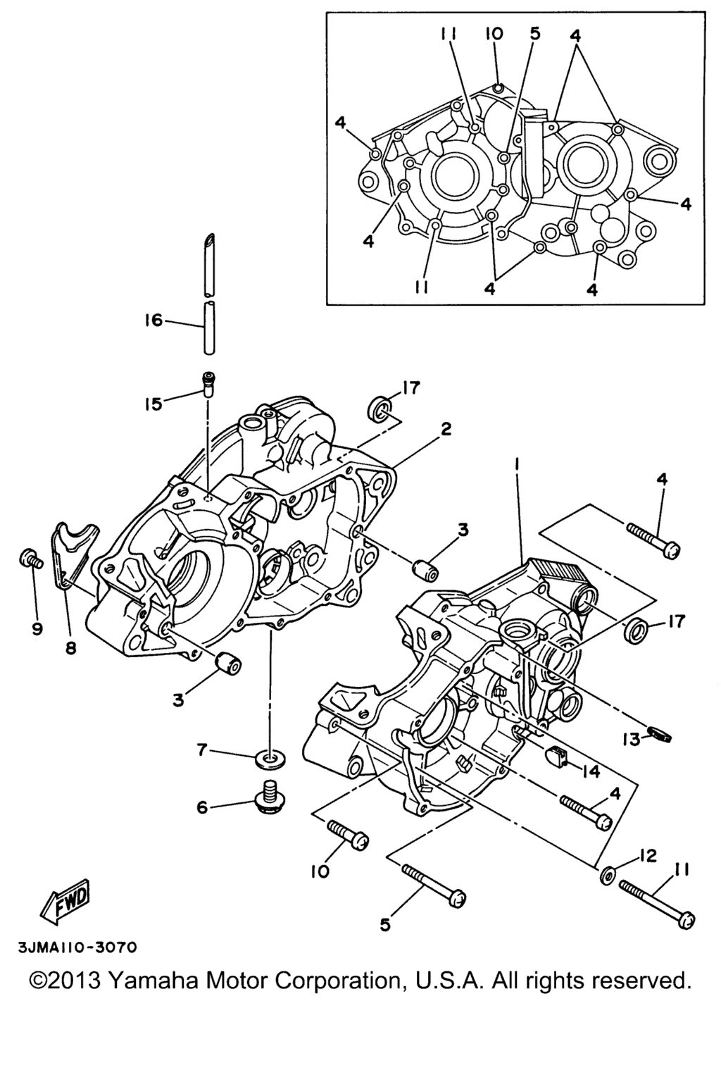 Схема узла Корпус Двигателя