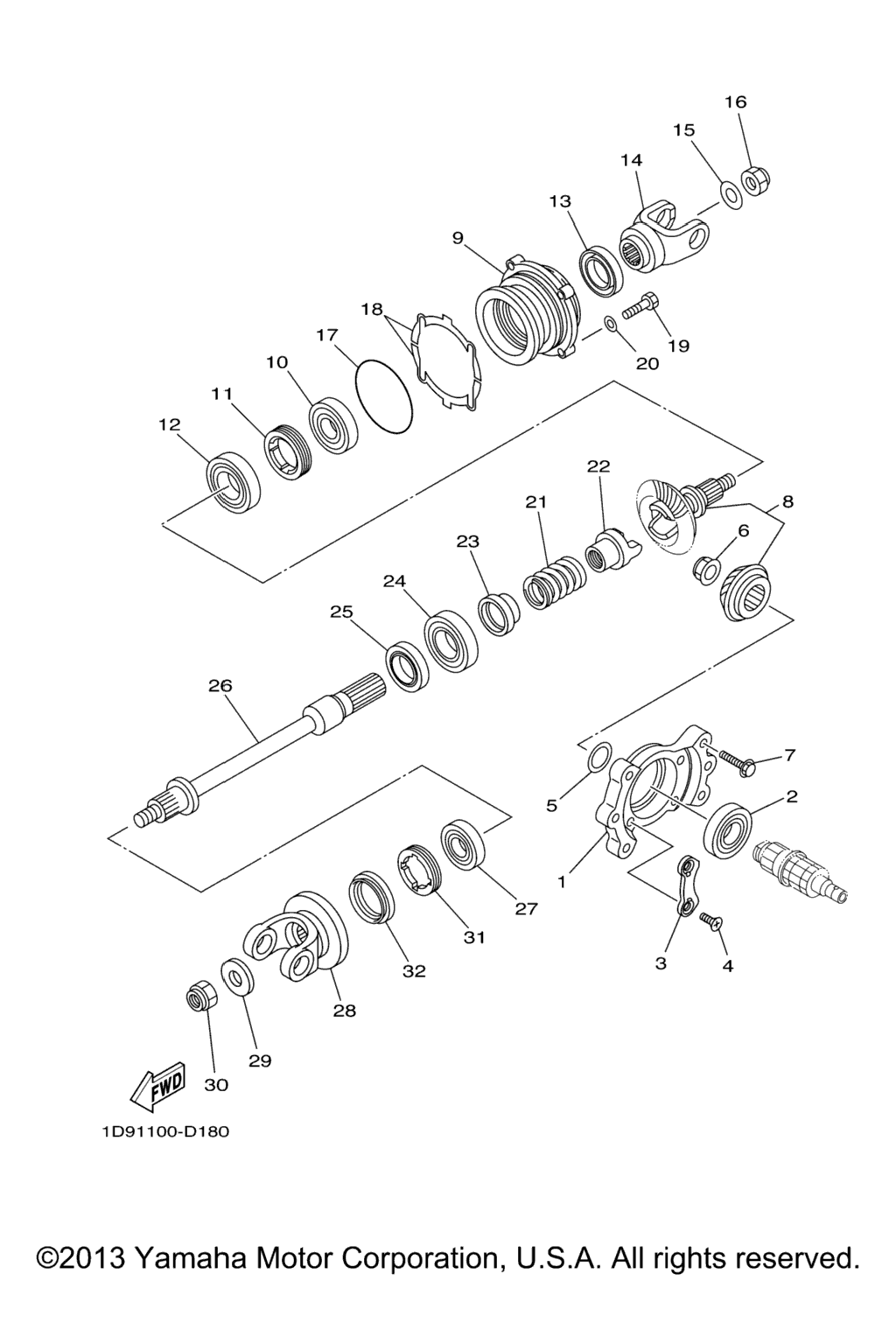 Схема узла Средняя Зубчатая Передача