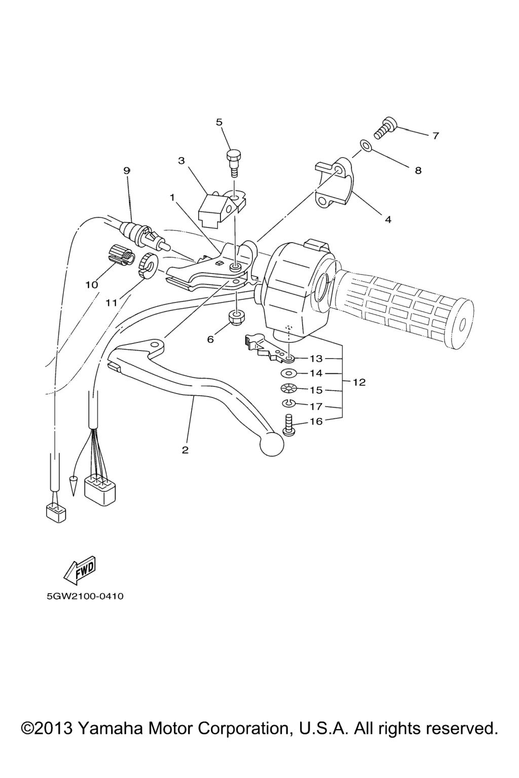 Схема узла Handle Switch. Lever