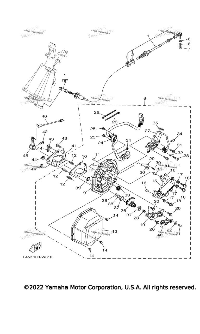 Схема узла Управляющий Трос