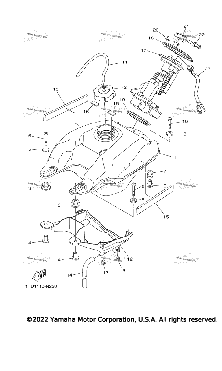 Схема узла Топливные Баки