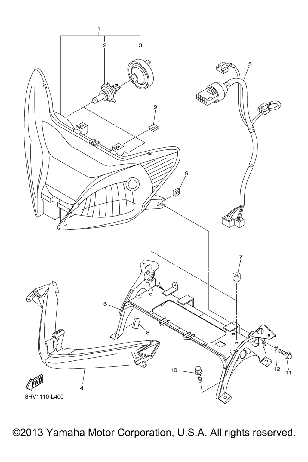 Схема узла Фары