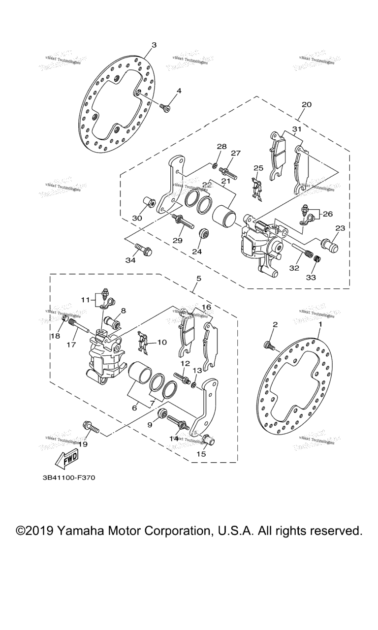 Схема узла Задний Тормозной Суппорт