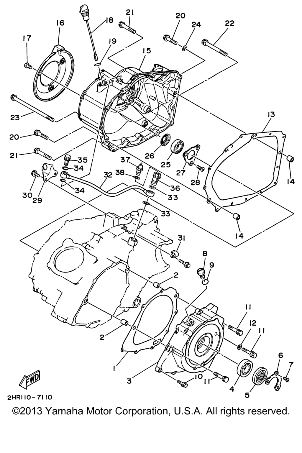 Схема узла Крышка Картера 1