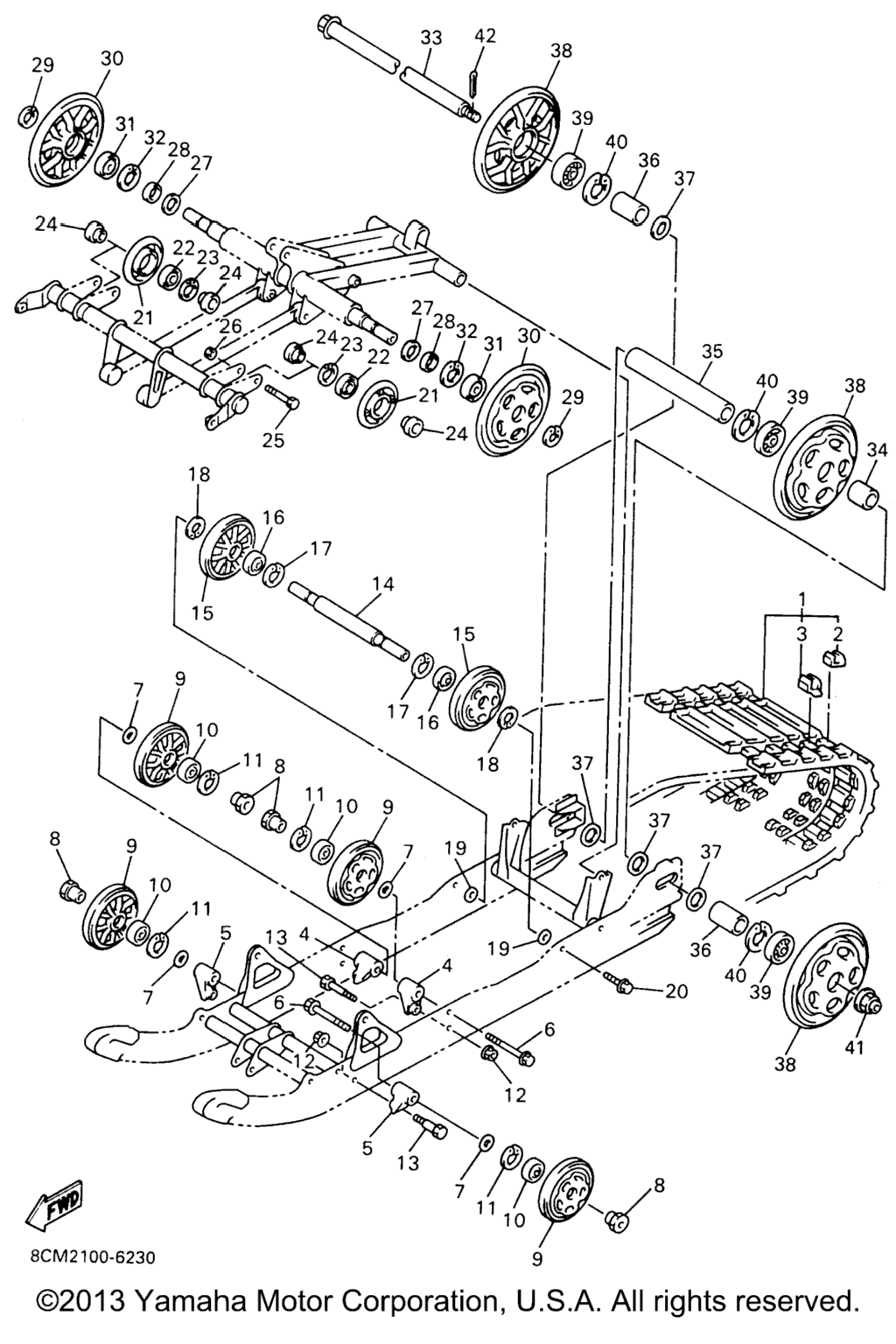 Схема узла Подвеска Гусениц 1