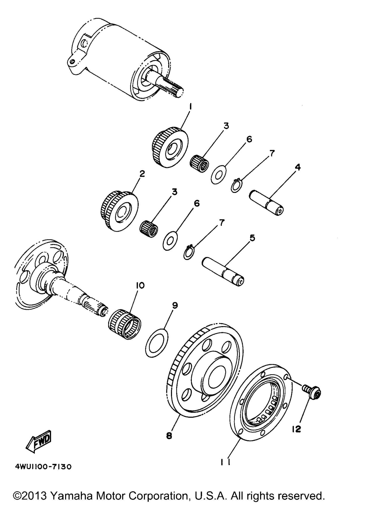 Схема узла Муфта Стартера