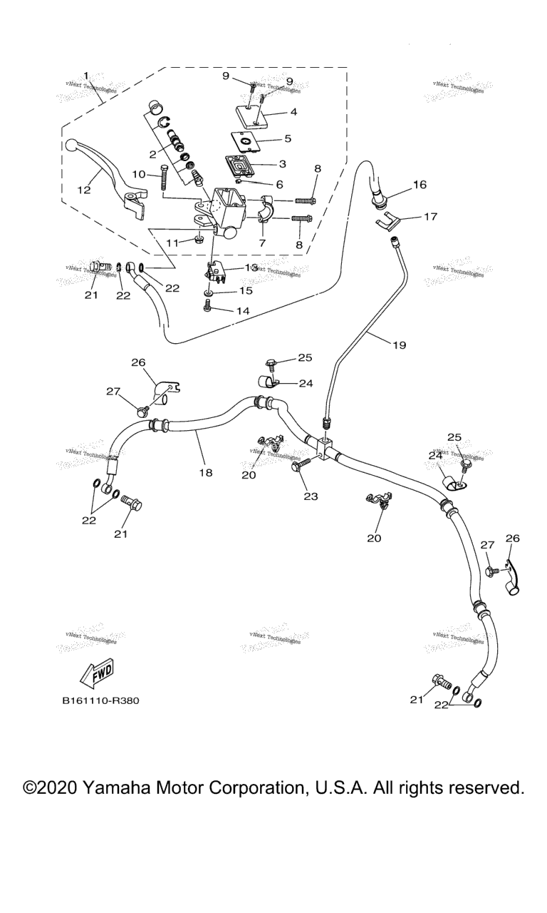 Схема узла Передний Главный Цилиндр