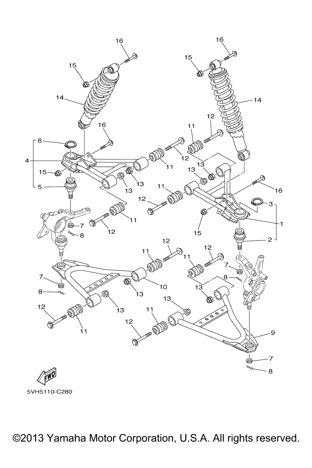 Схема узла Передняя Подвеска И Колесо