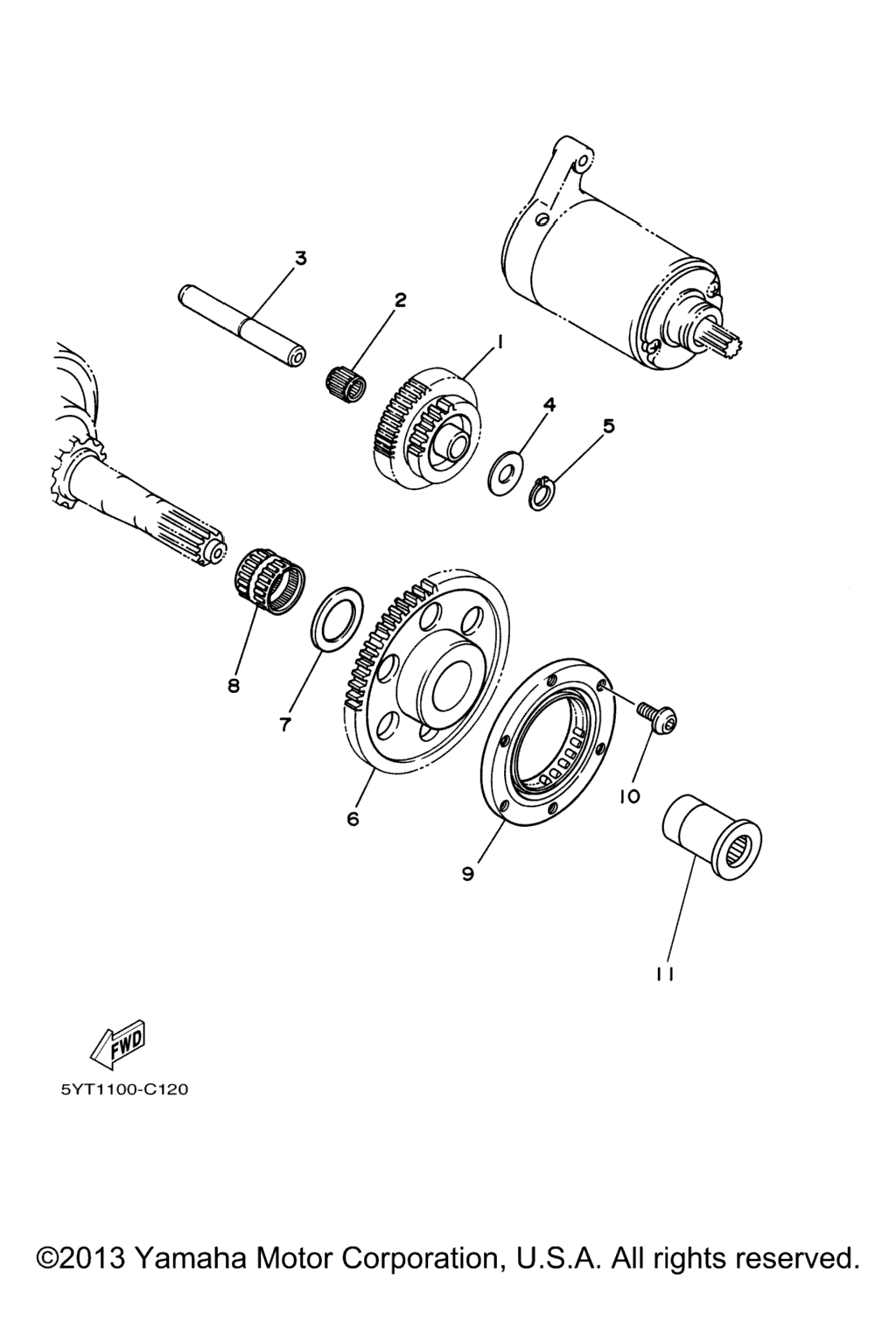 Схема узла Муфта Стартера