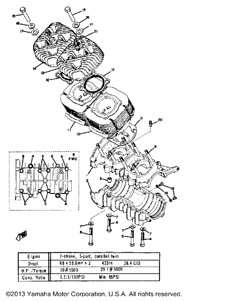 Схема узла Картер - Цилиндр