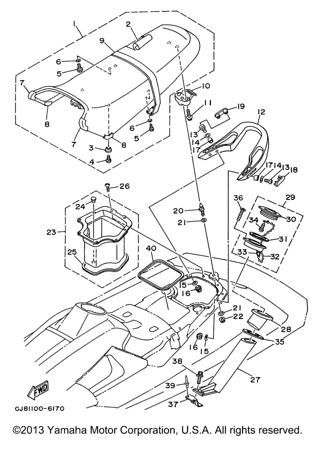 Схема узла Сиденье Под Шкафчиком 1