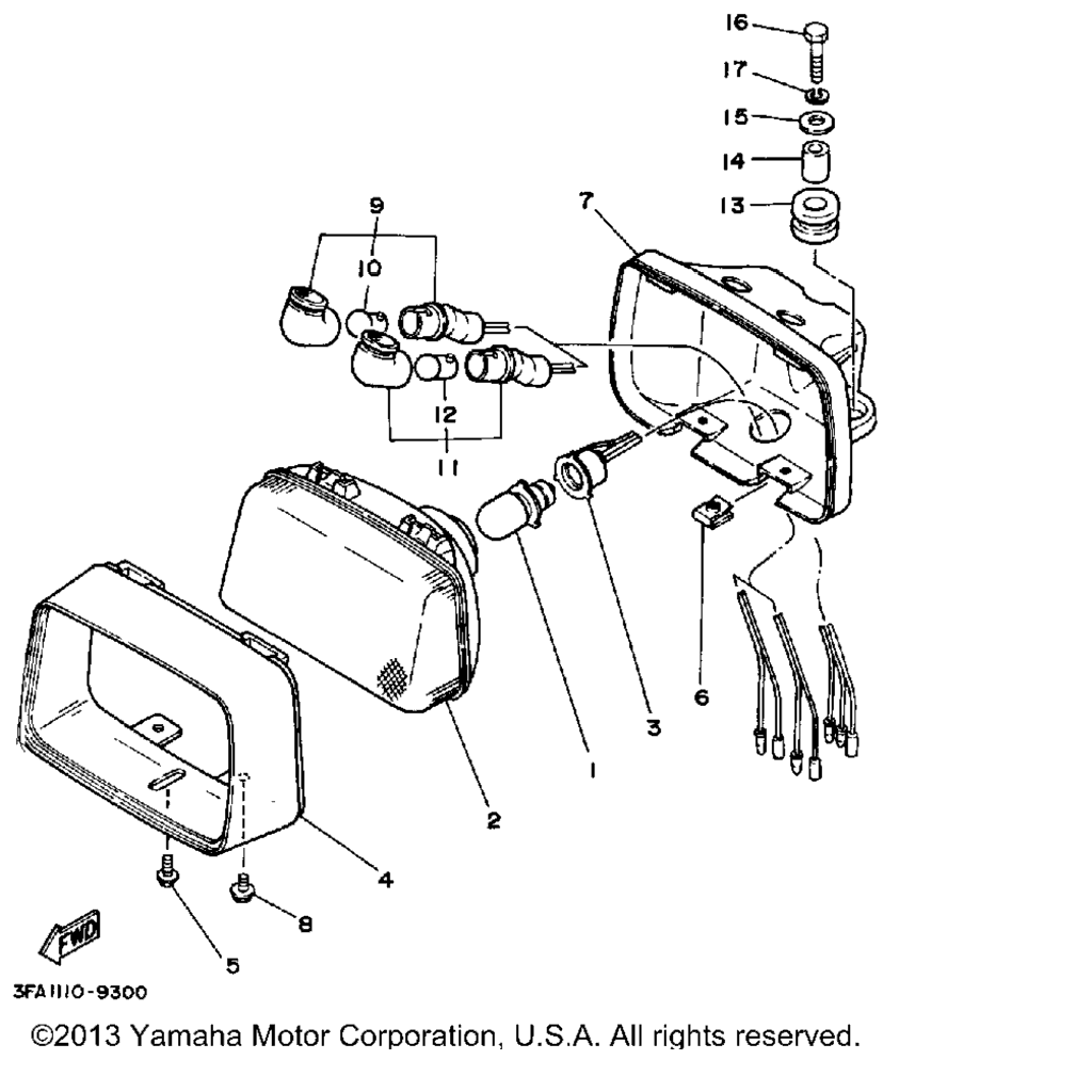 Схема узла Фары