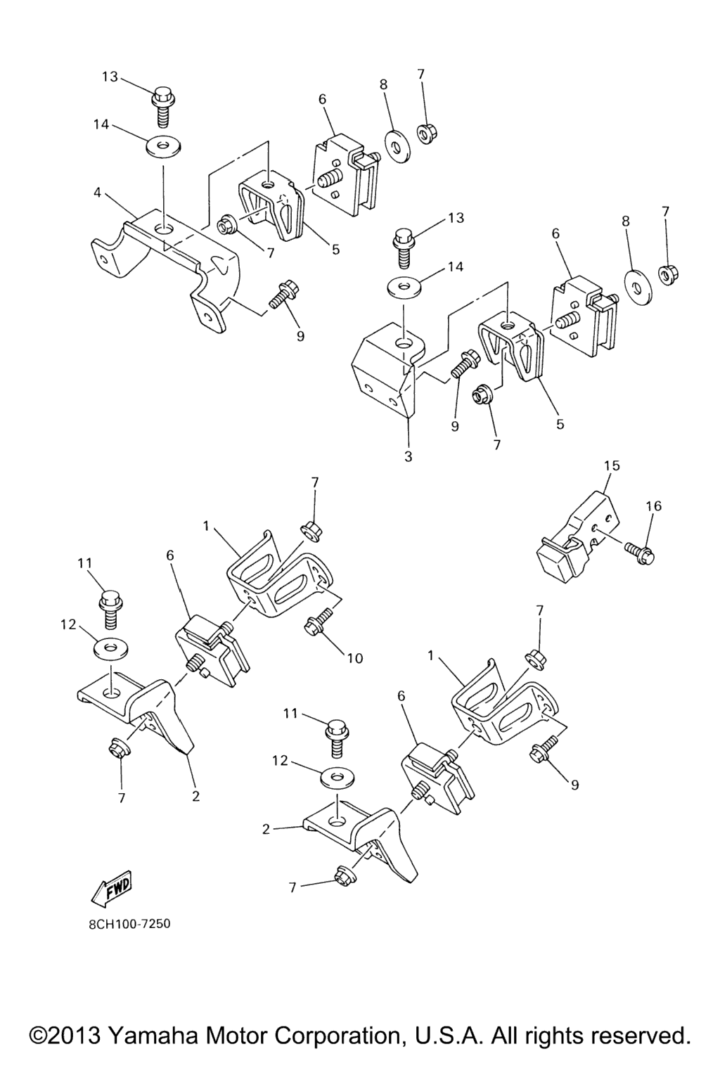 Схема узла Крепление Двигателя