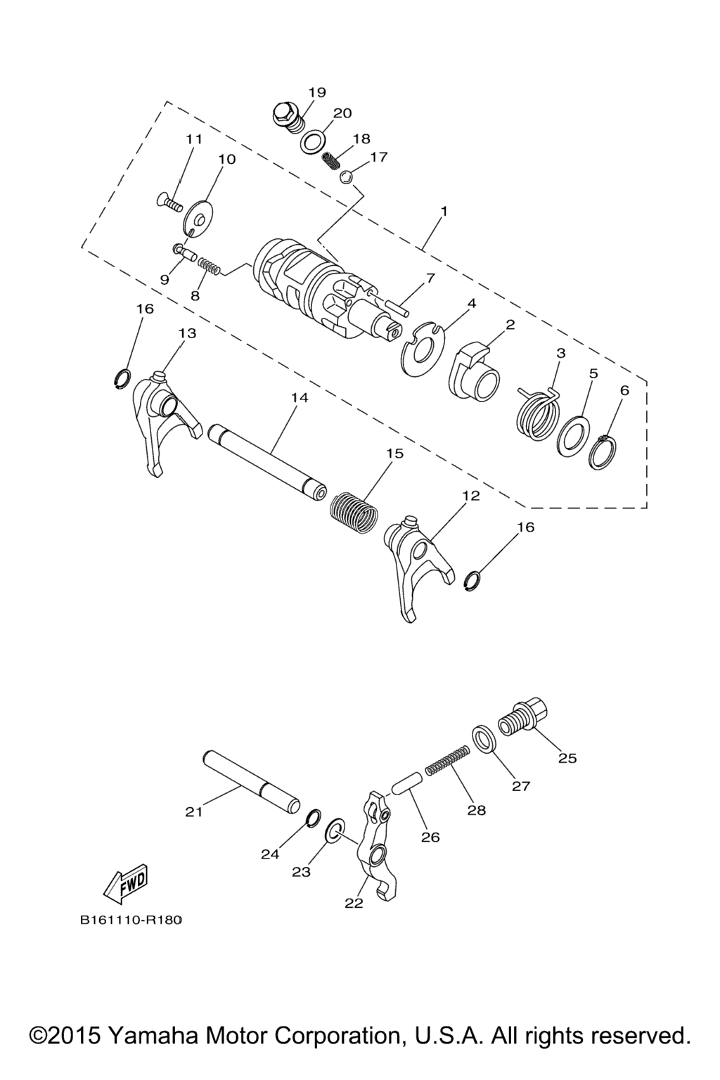 Схема узла Форк Переключателя Кулачка