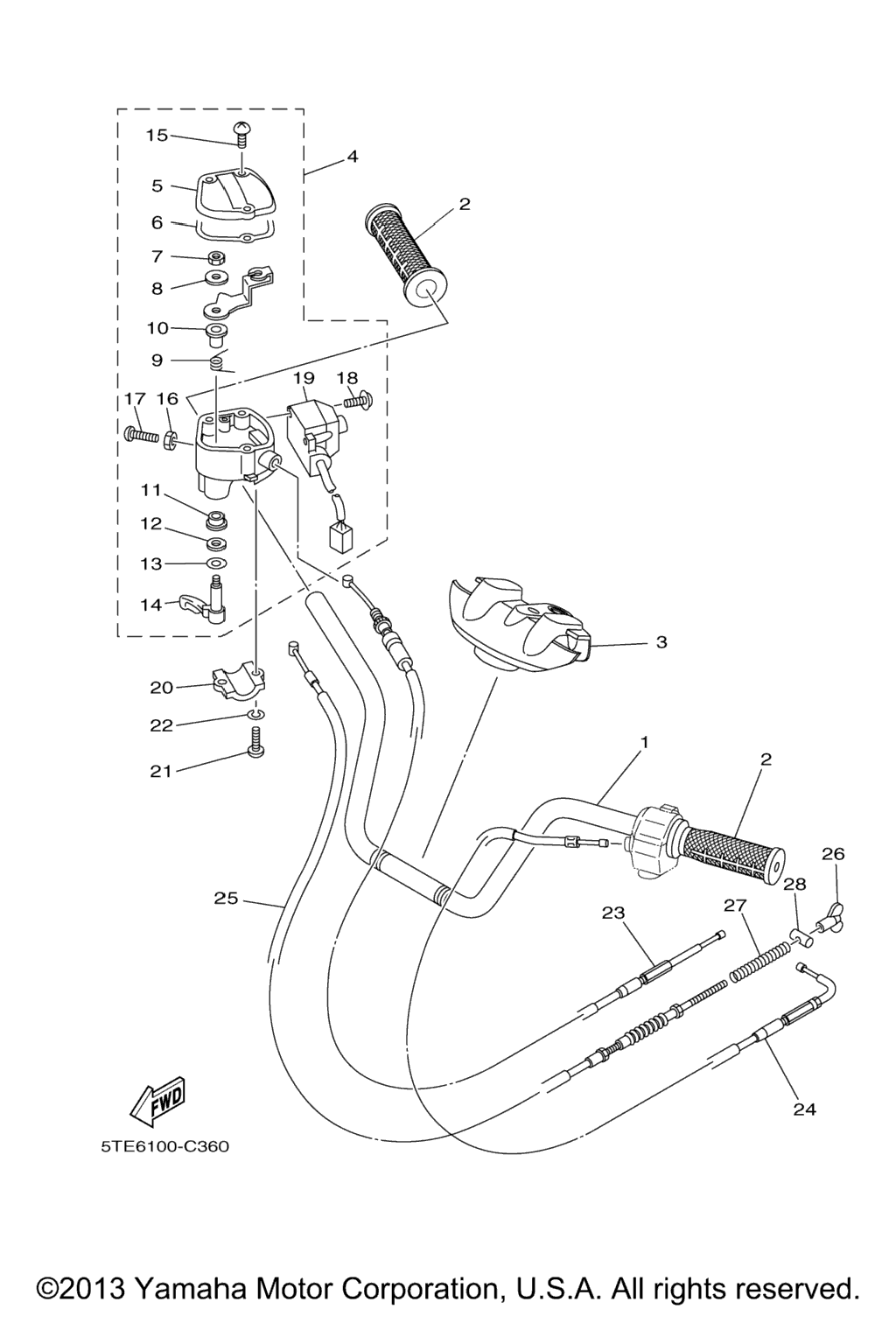 Схема узла Рулевое Колесо И Кабель