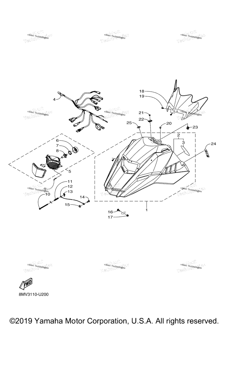 Схема узла Капот Лобового Стекла