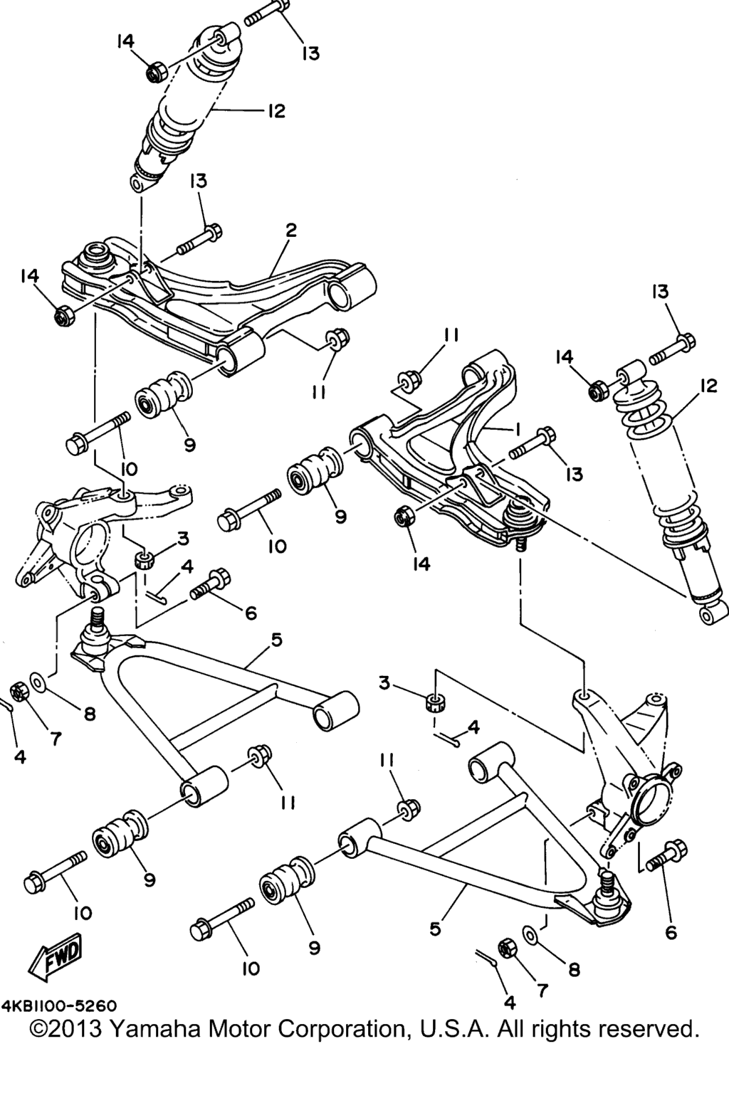 Схема узла Передняяsuspension Wheel