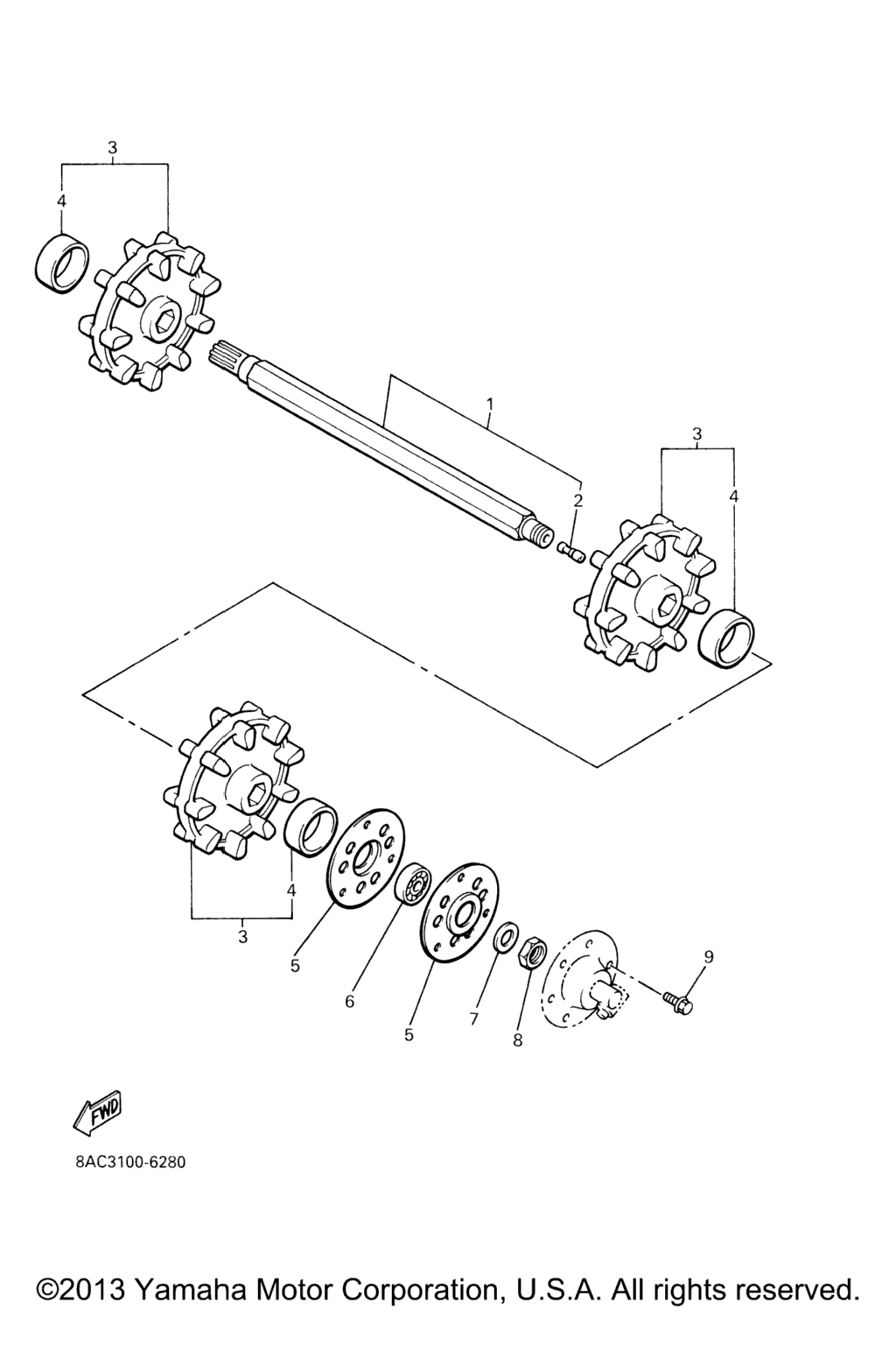 Схема узла Привод Гусеницы 1