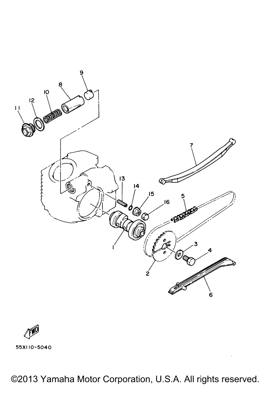 Схема узла Цепь Распределительного Вала