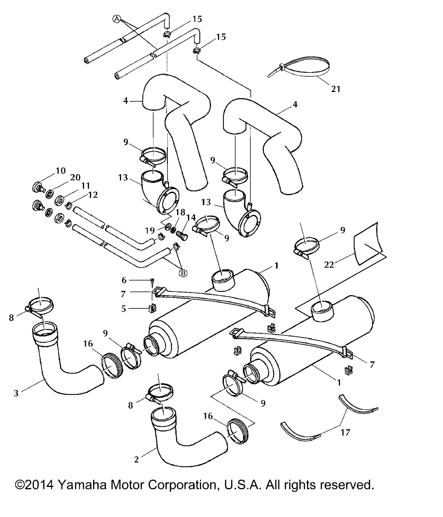 Схема узла Выпускные Системы 2