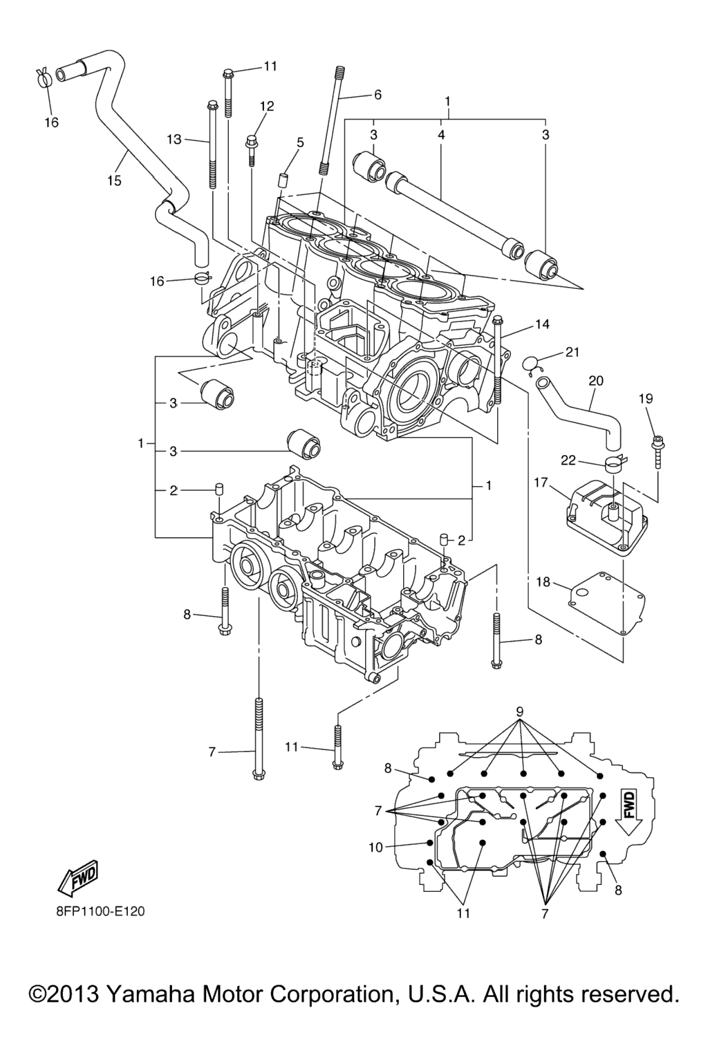 Схема узла Корпус Двигателя