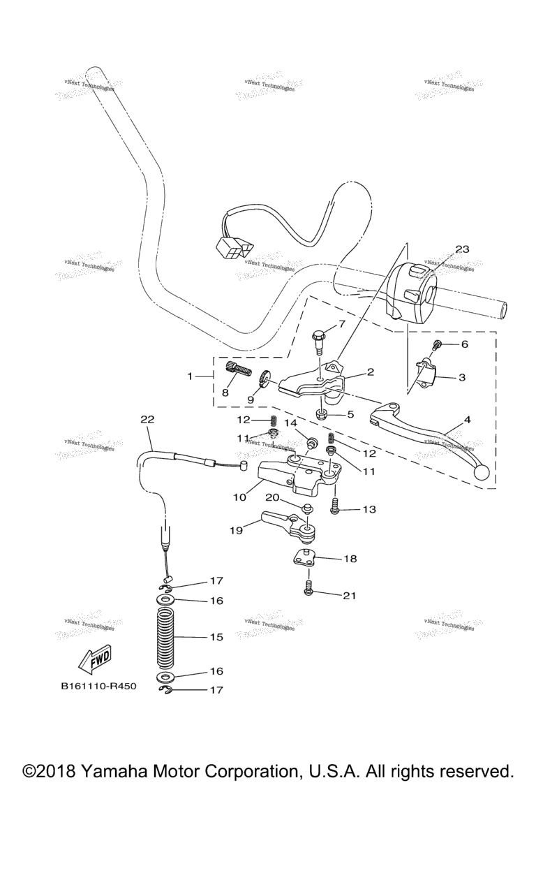 Схема узла Рычаг Переключения Ручки
