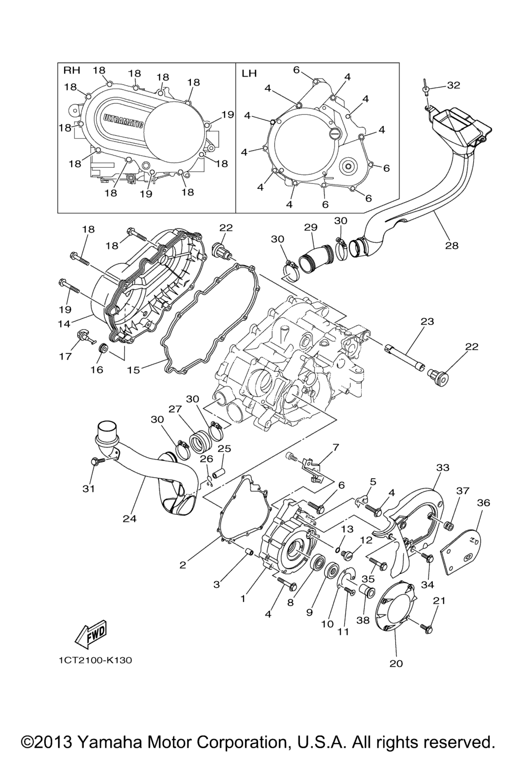 Схема узла Крышка Картера 1