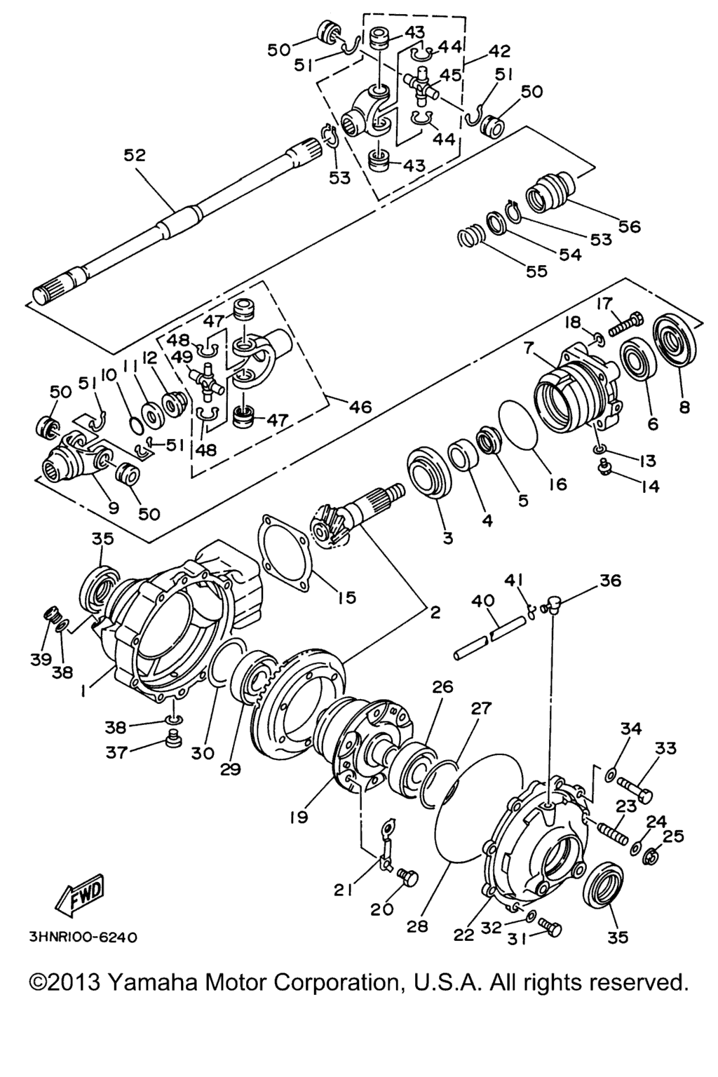 Схема узла Передний Дифференциал