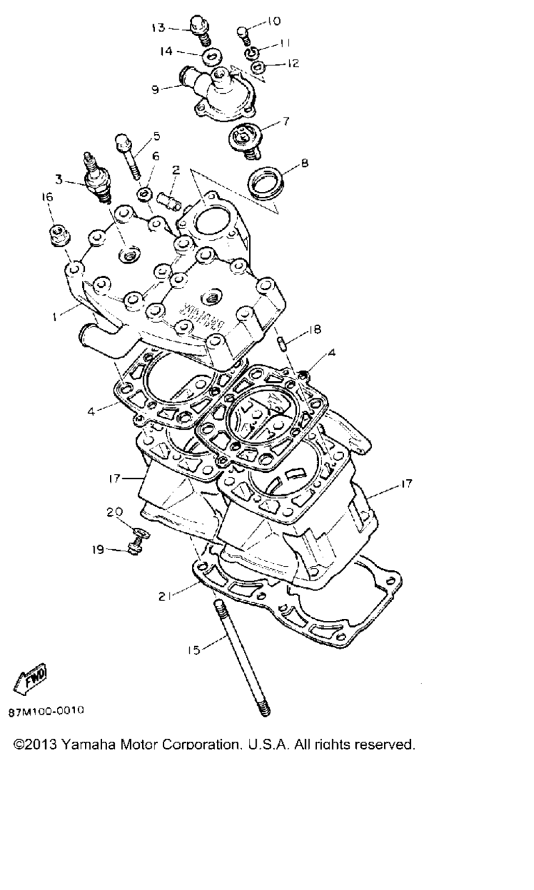 Схема узла Цилиндровая Головка