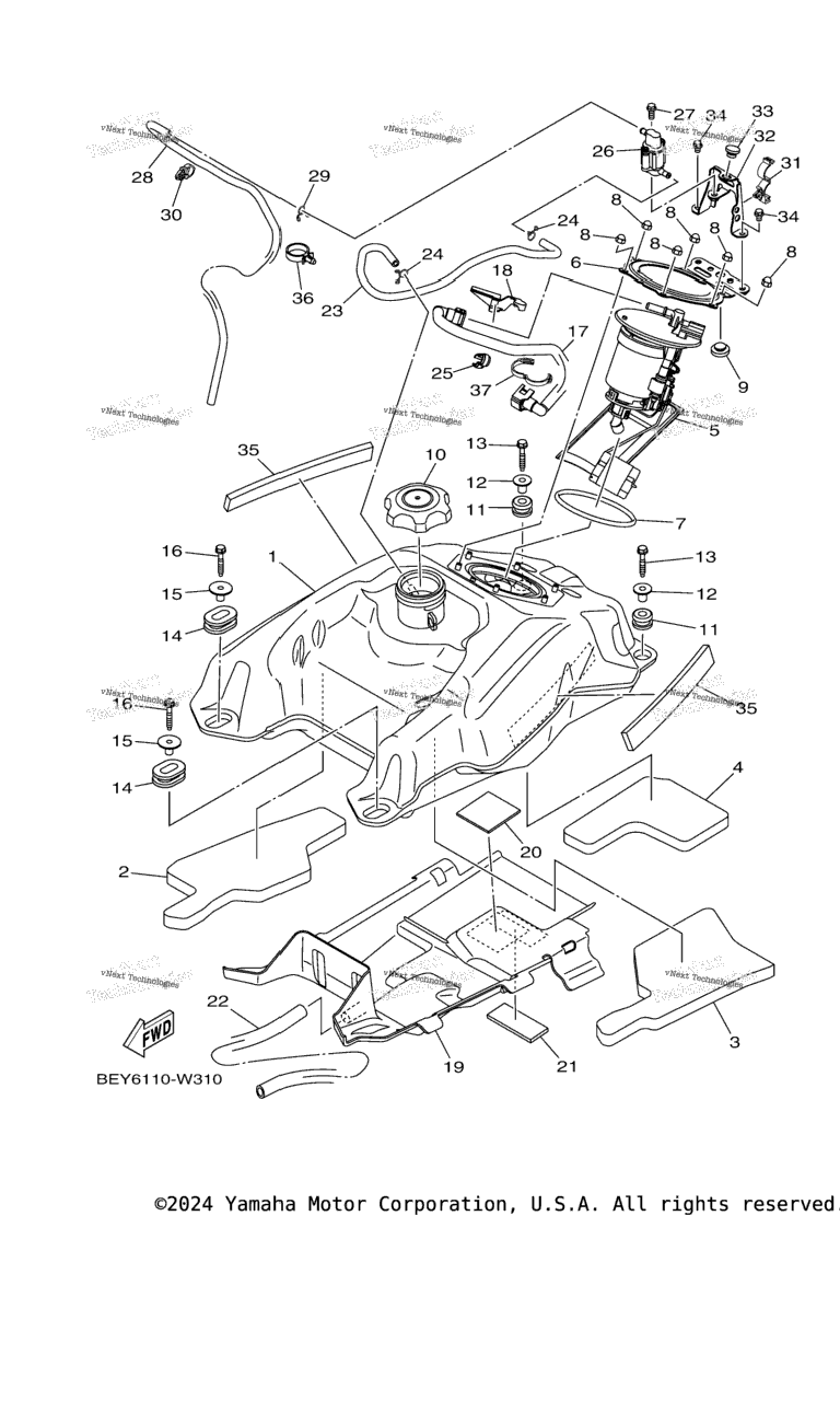 Схема узла Топливные Баки