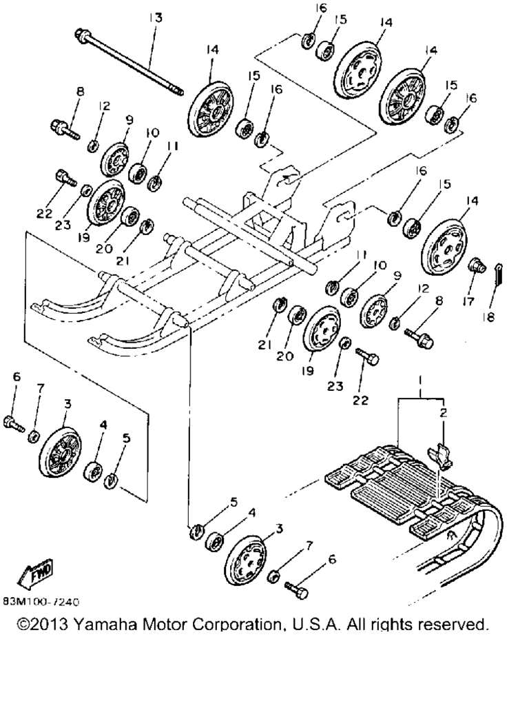 Схема узла Подвеска Гусениц 1