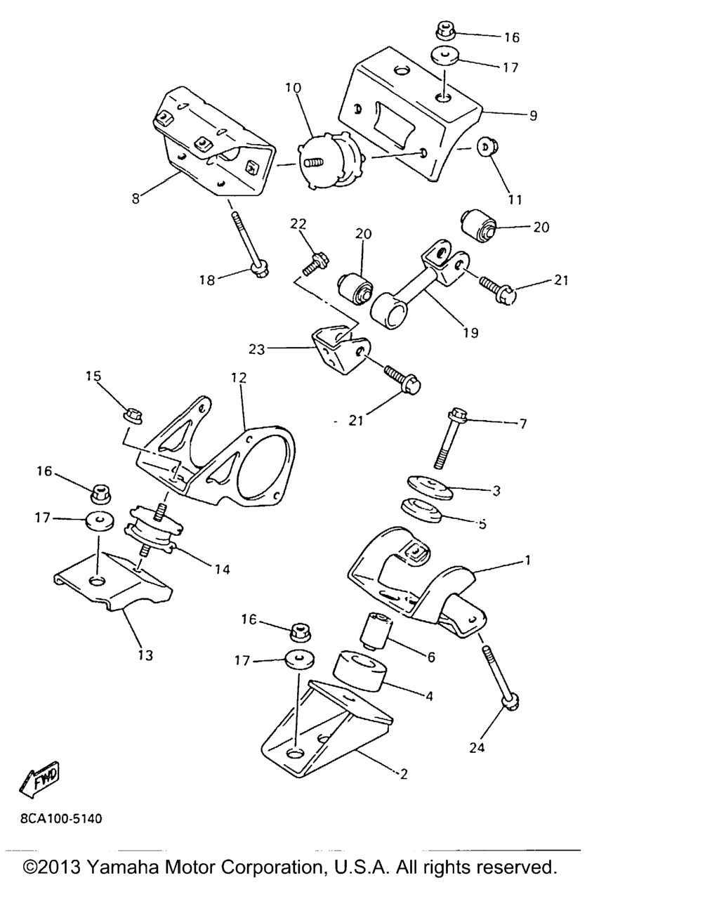 Схема узла Крепление Двигателя