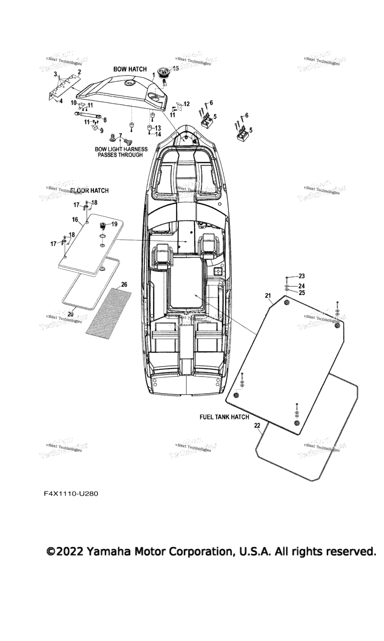 Схема узла Люки Палубы 1