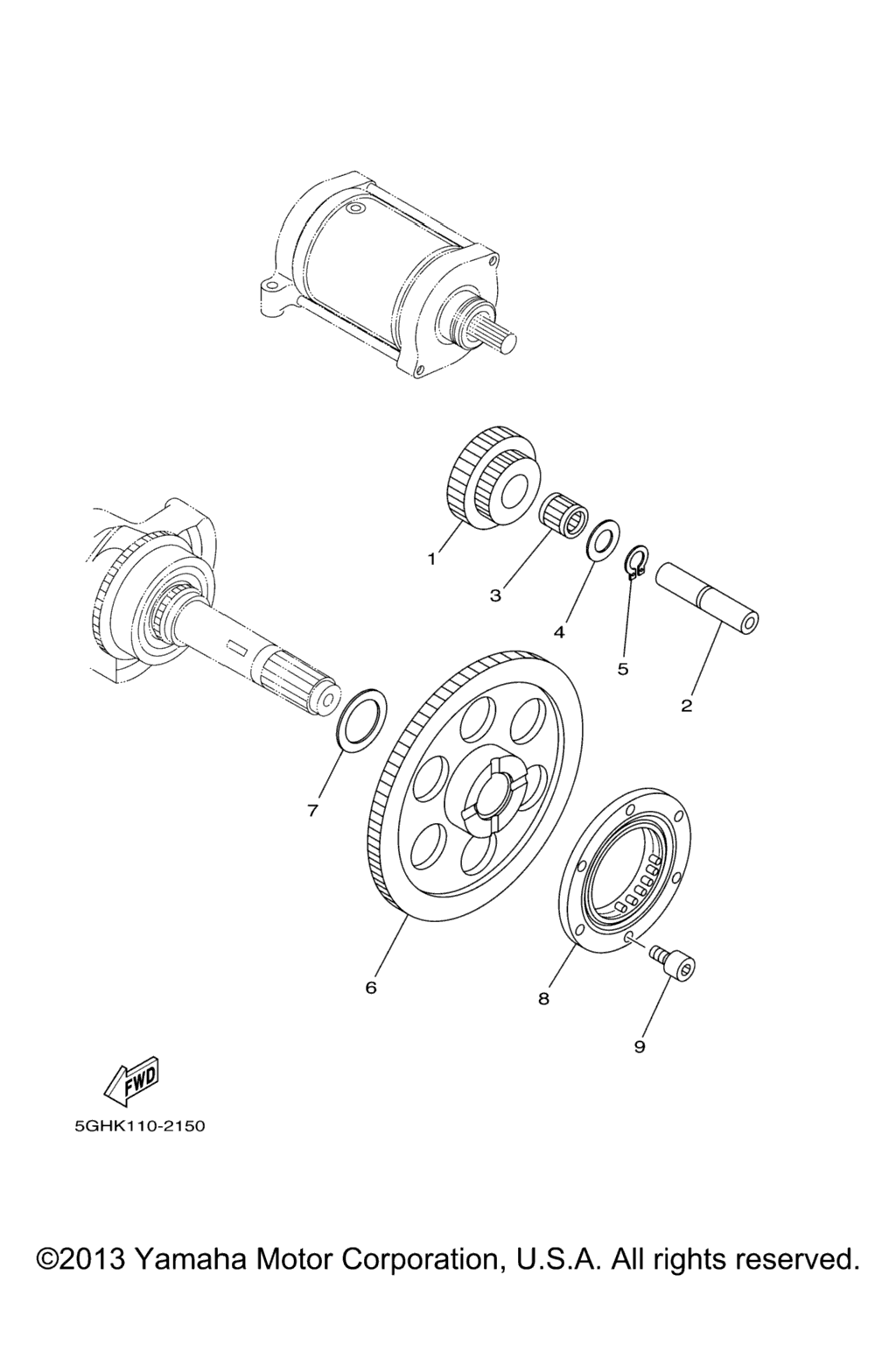 Схема узла Муфта Стартера