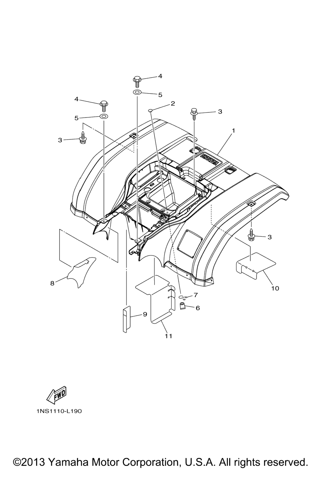 Схема узла Задний Крыло