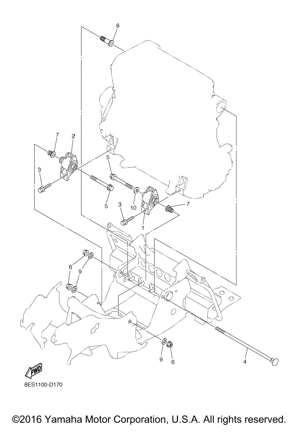 Схема узла Крепление Двигателя