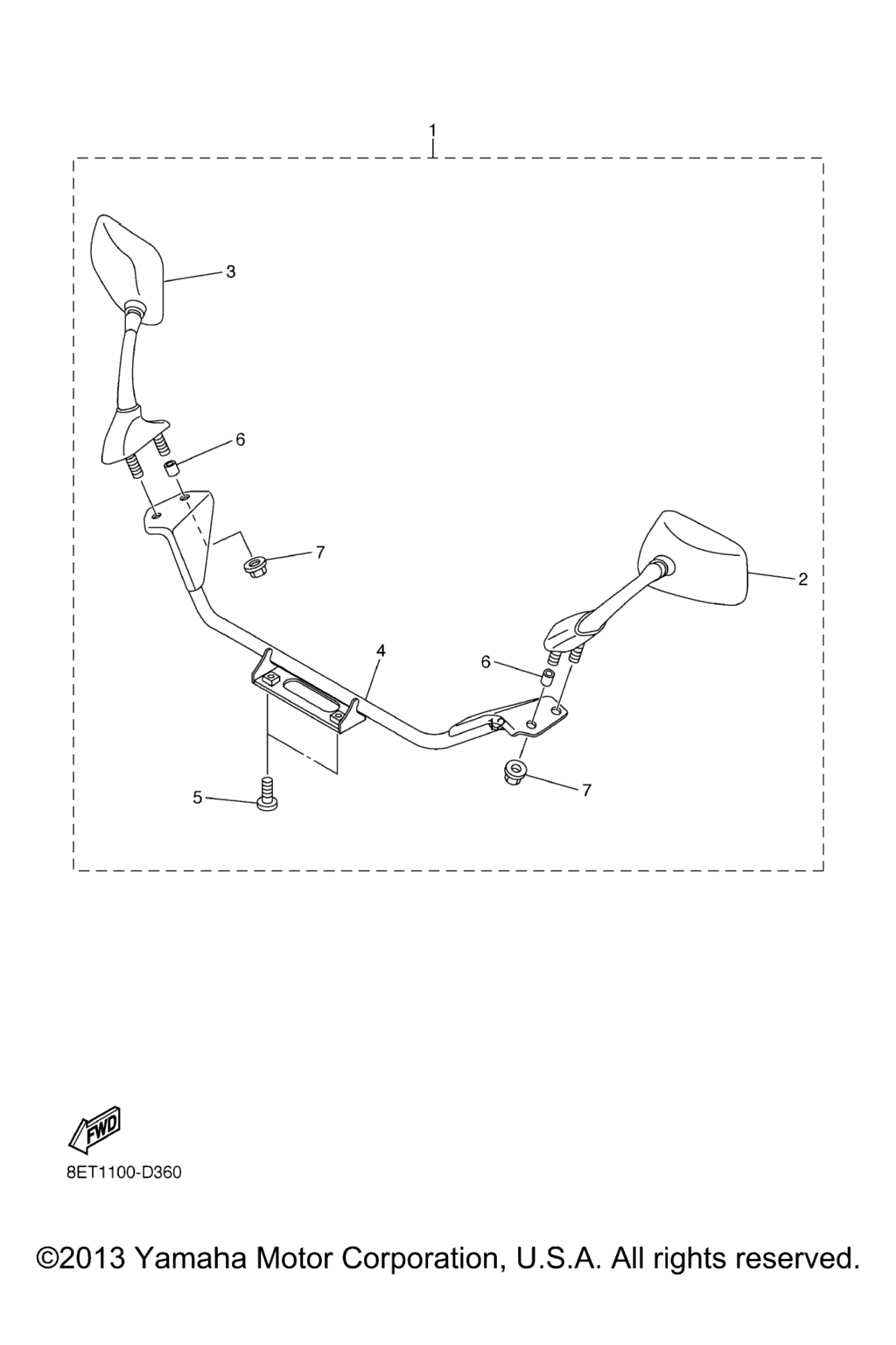 Схема узла Зеркала Заднего Вида