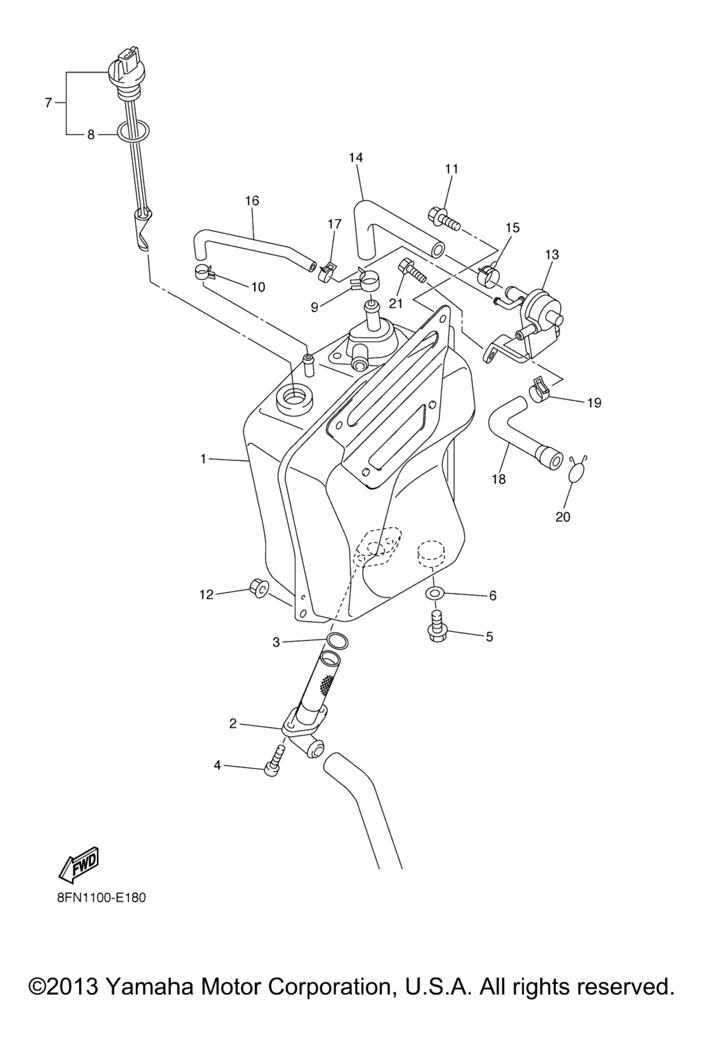 Схема узла Бак Для Масла
