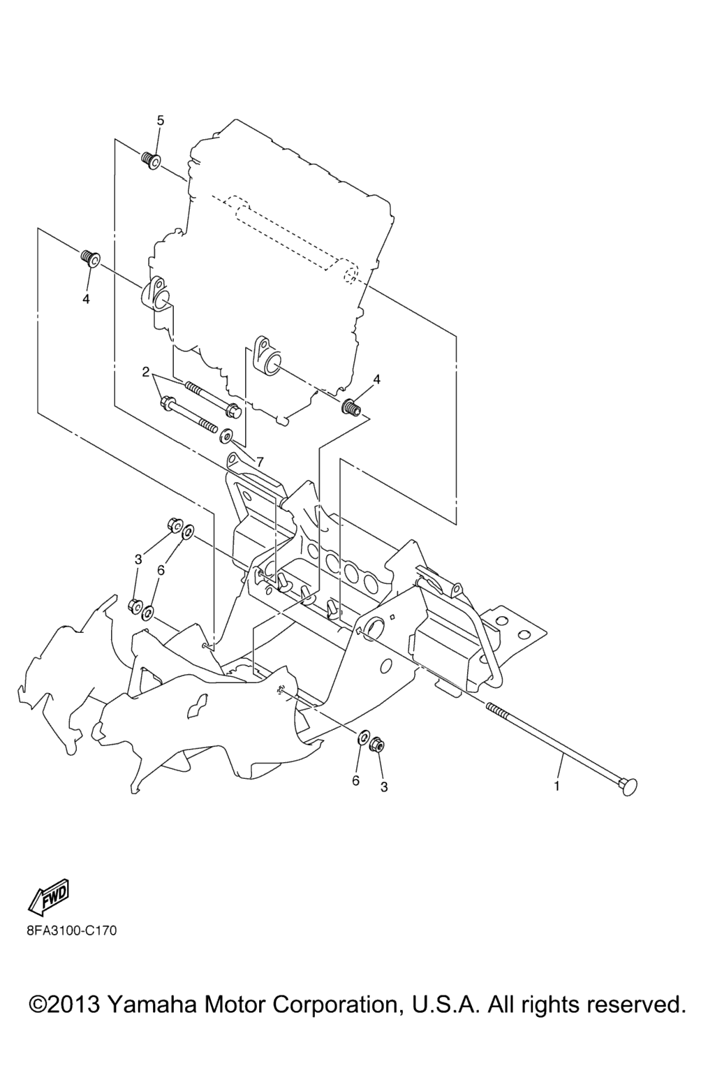 Схема узла Крепление Двигателя
