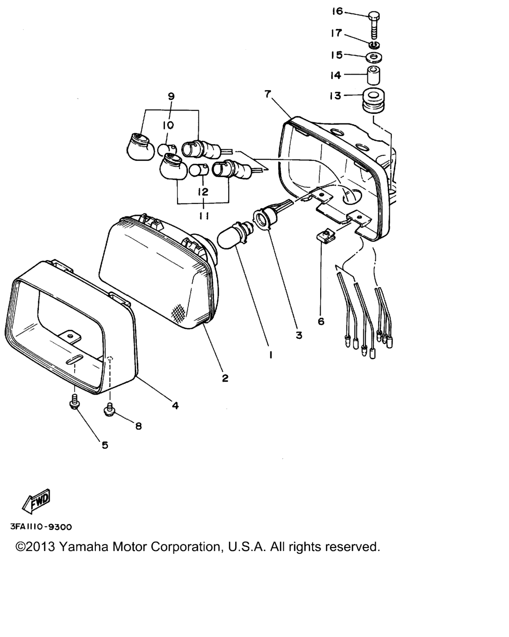 Схема узла Фары